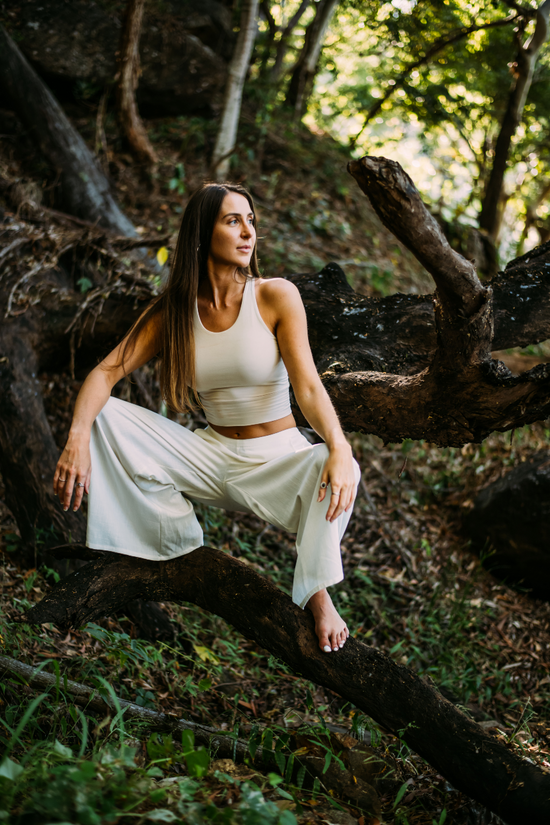 Kundalini Linen Pants- White
