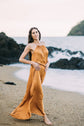 Aphrodite Maxi Dress-Silk- Copper