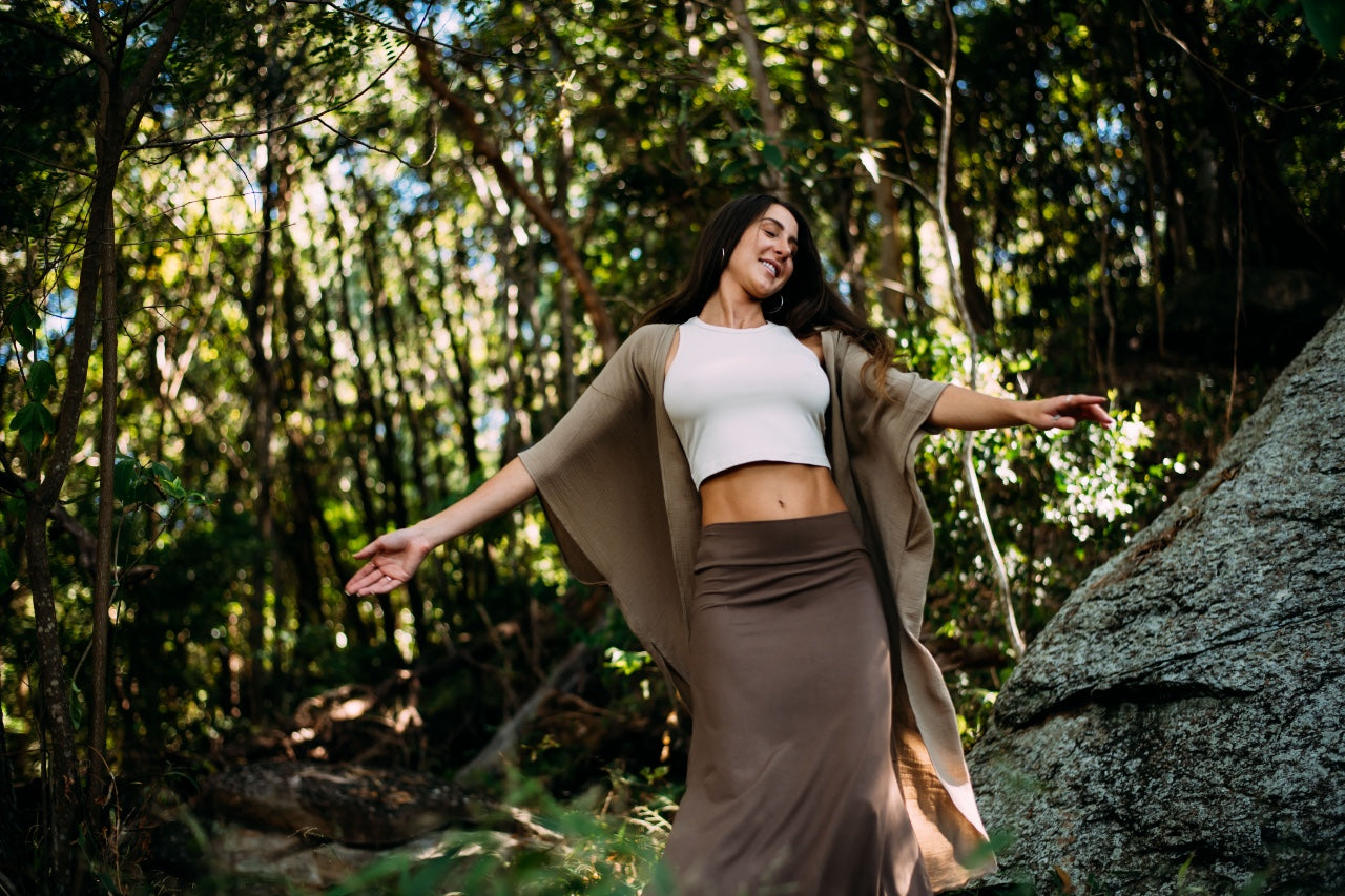 Our cotton Adore Kaftan is the perfect blend of lightness and luxury, ethically  handcrafted in our small Balinese studio.