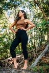 These high waisted, jogger style leggings are made from organic stretch bamboo. Ethically hand made 