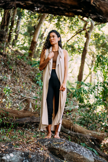  Fluid Long Kaftan-Sleeveless-Bamboo