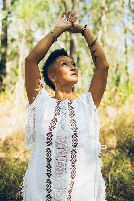 Selenite Top- Cotton