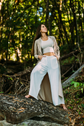 Kundalini Linen Pants- White
