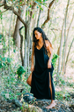 This boho maxi dress features a blend of linen and rayon for a comfortable and stylish fit. It is ethically handcrafted in Bali,