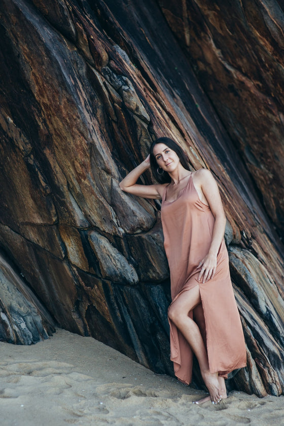 Illuminate Maxi Dress-Silk-Rose
