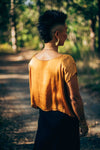 Ochre Silk Top- Copper