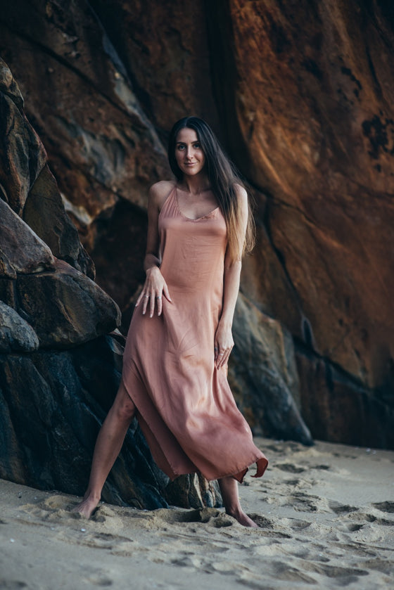 Illuminate Maxi Dress-Silk-Rose