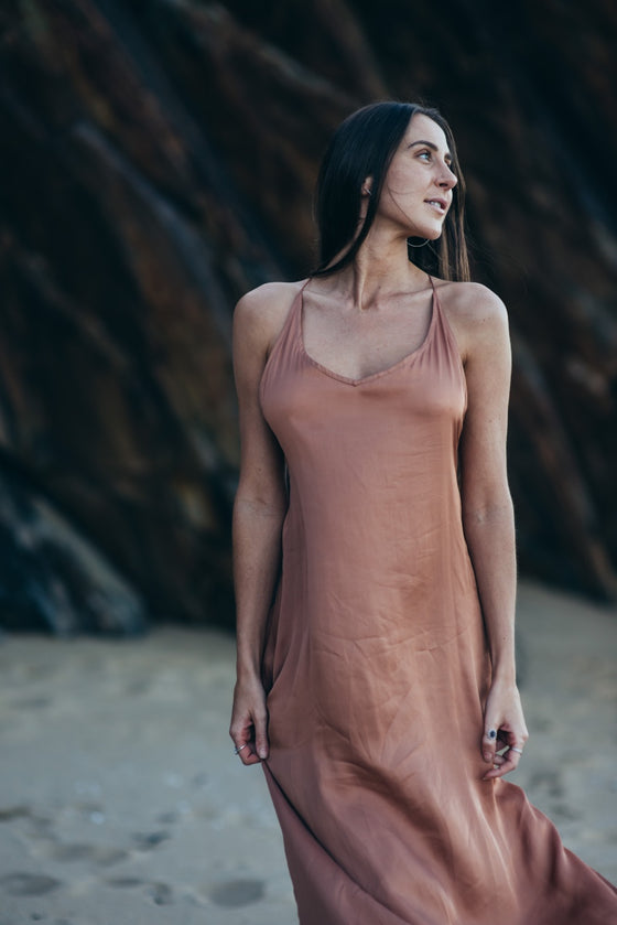 Illuminate Maxi Dress-Silk-Rose