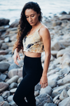 This eco botanical dyed cropped top is lovingly designed and handmade by Teala Regan using high quality, organic hemp/ organic cotton blend fabric and hand dyed with plants. 