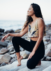 This eco botanical dyed cropped top is lovingly designed and handmade by Teala Regan using high quality, organic hemp/ organic cotton blend fabric and hand dyed with plants. 
