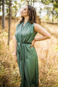 Majestic Wrap Dress-Silk-Aqua