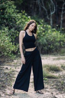  Kundalini Linen Pants- Black