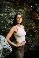  Yoga tank top is made from organic stretch bamboo