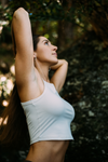  Yoga tank top is made from organic stretch bamboo