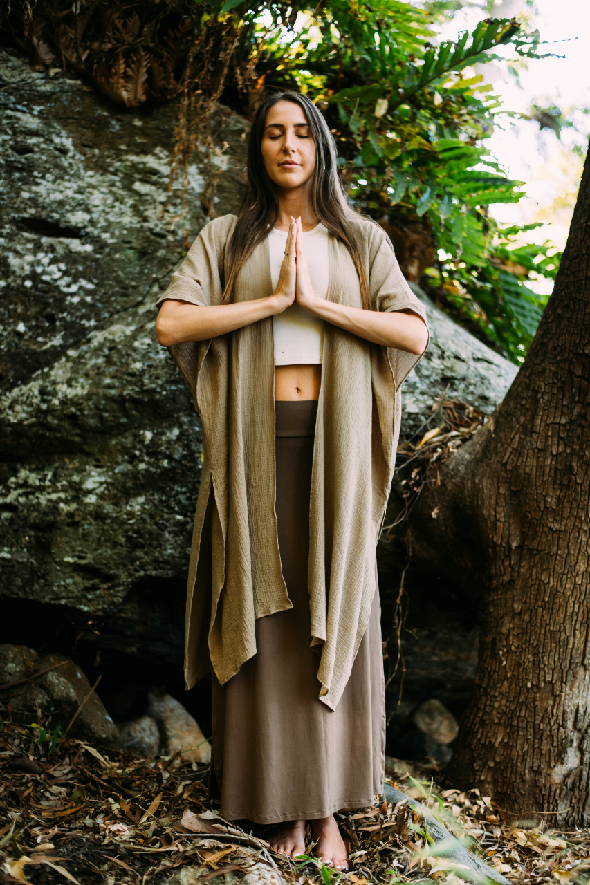 Our cotton Adore Kaftan is the perfect blend of lightness and luxury, ethically  handcrafted in our small Balinese studio.
