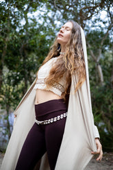 This long, Hoodie cardigan is made from organic stretch bamboo