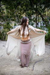 This hoodie style Kaftan is made from organic stretch bamboo. Ethically hand made