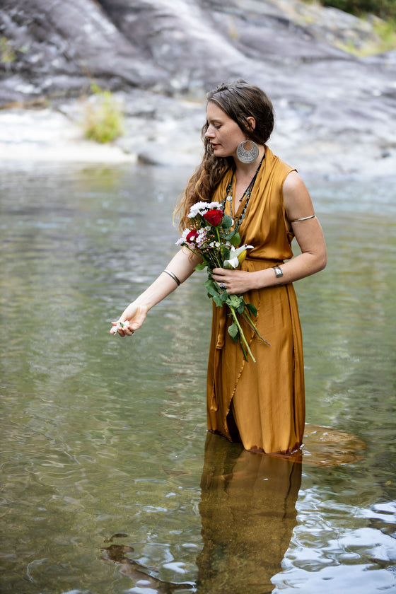 Majestic Wrap Dress-Silk