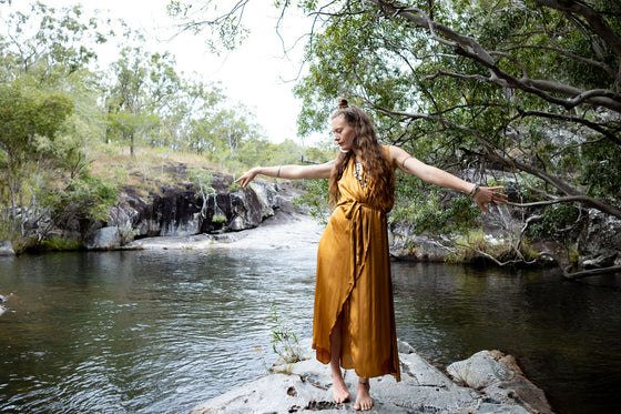 Majestic Wrap Dress-Silk